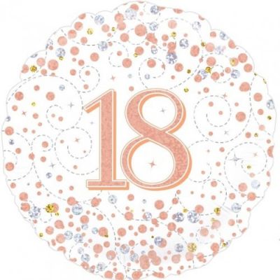 18 Fizz Rose Gold Foil Balloon