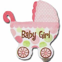 Baby Girl Pram Balloon Shape