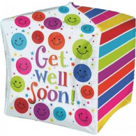 Get Well Soon Smiley Orbz Balloon