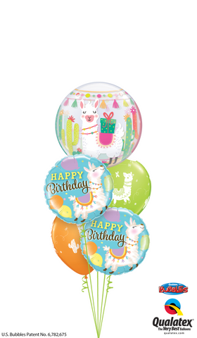 Happy Birthday Llama Balloon Bouquet