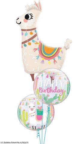 Llama Bubble Happy Birthday