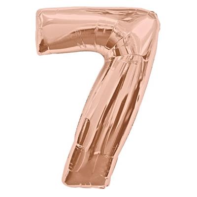 Number 7 Rose Gold Megaloon (86cm)