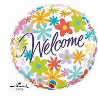 Welcome Flowers Foil Balloon